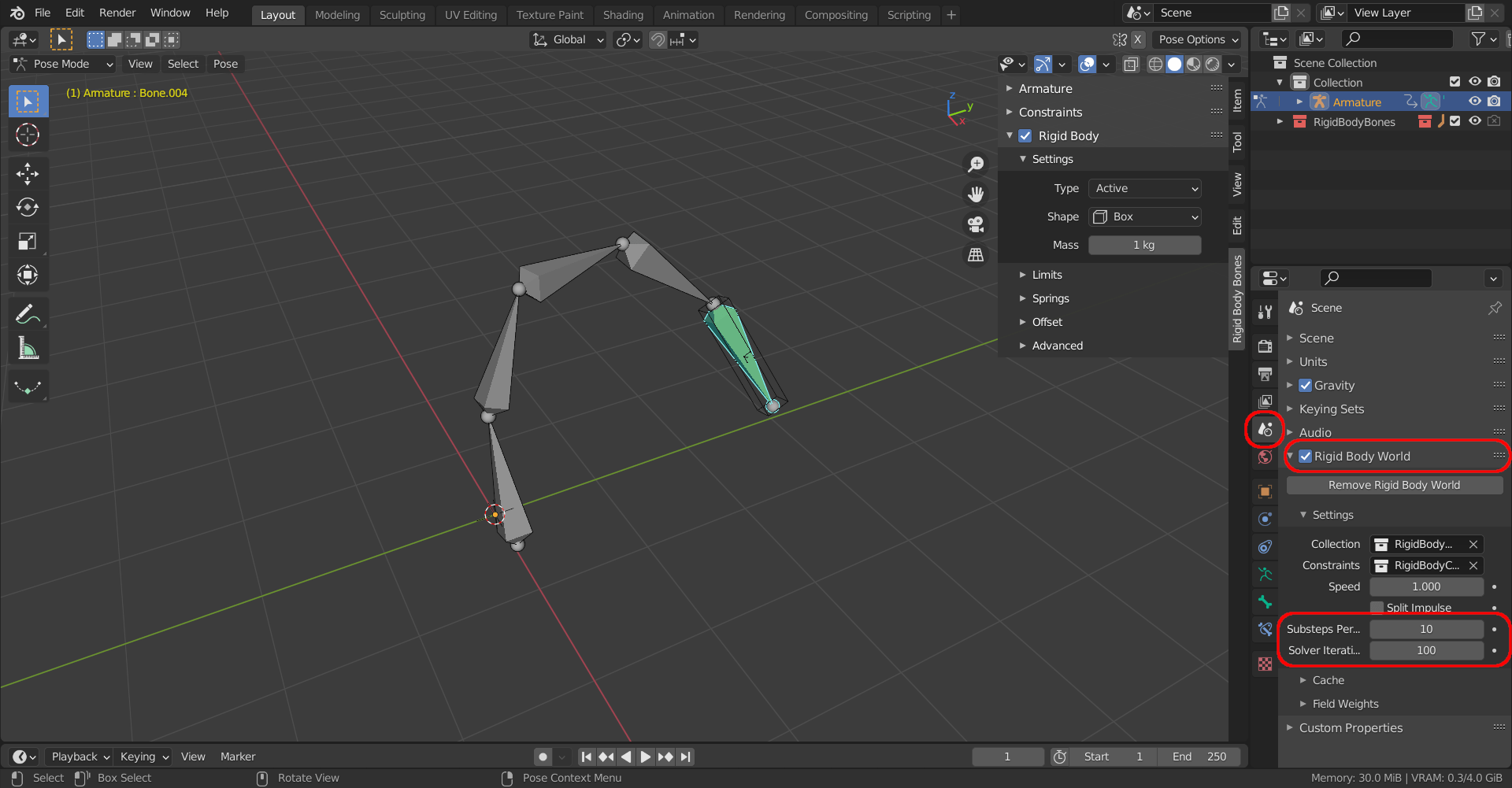Blender Rigid Body Bones